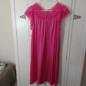 Shadowline Deep Rose Pink Nightgown